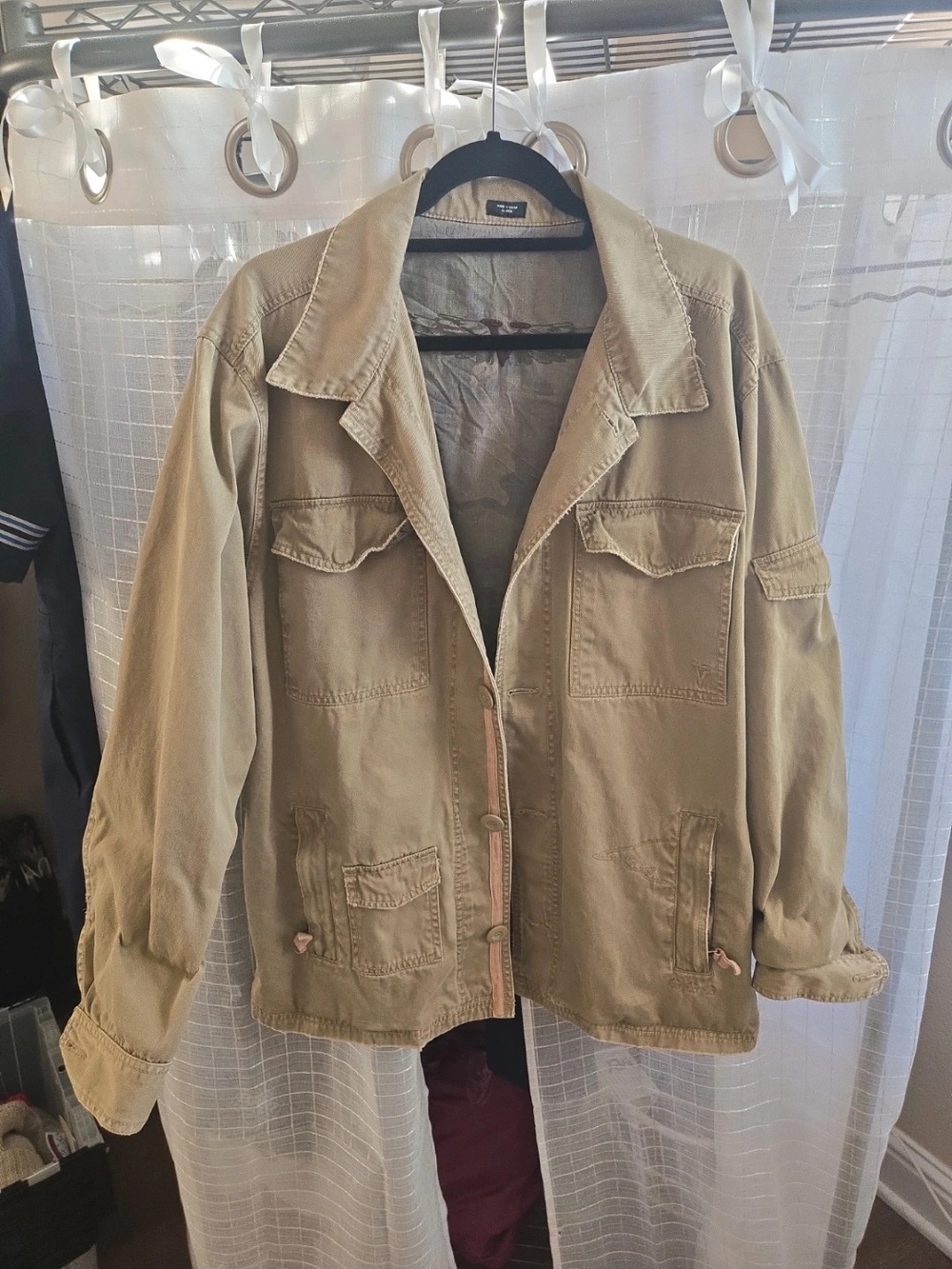 Casual Utility Jacket - Khaki Mens XL